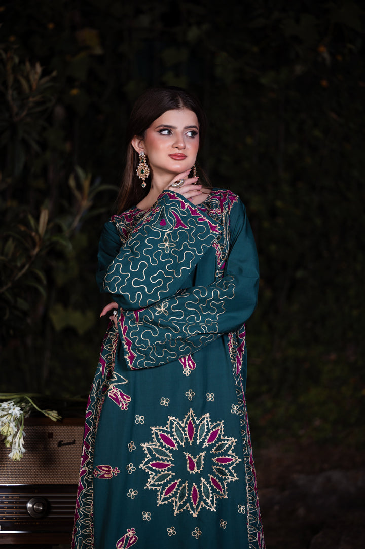 Sitaray by Reezas Women Pret Silk Embroidered 2 Piece Bahaar - Festive Collection