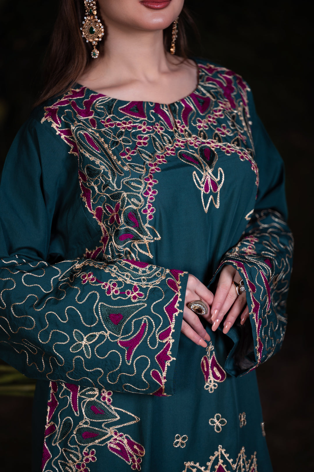 Sitaray by Reezas Women Pret Silk Embroidered 2 Piece Bahaar - Festive Collection