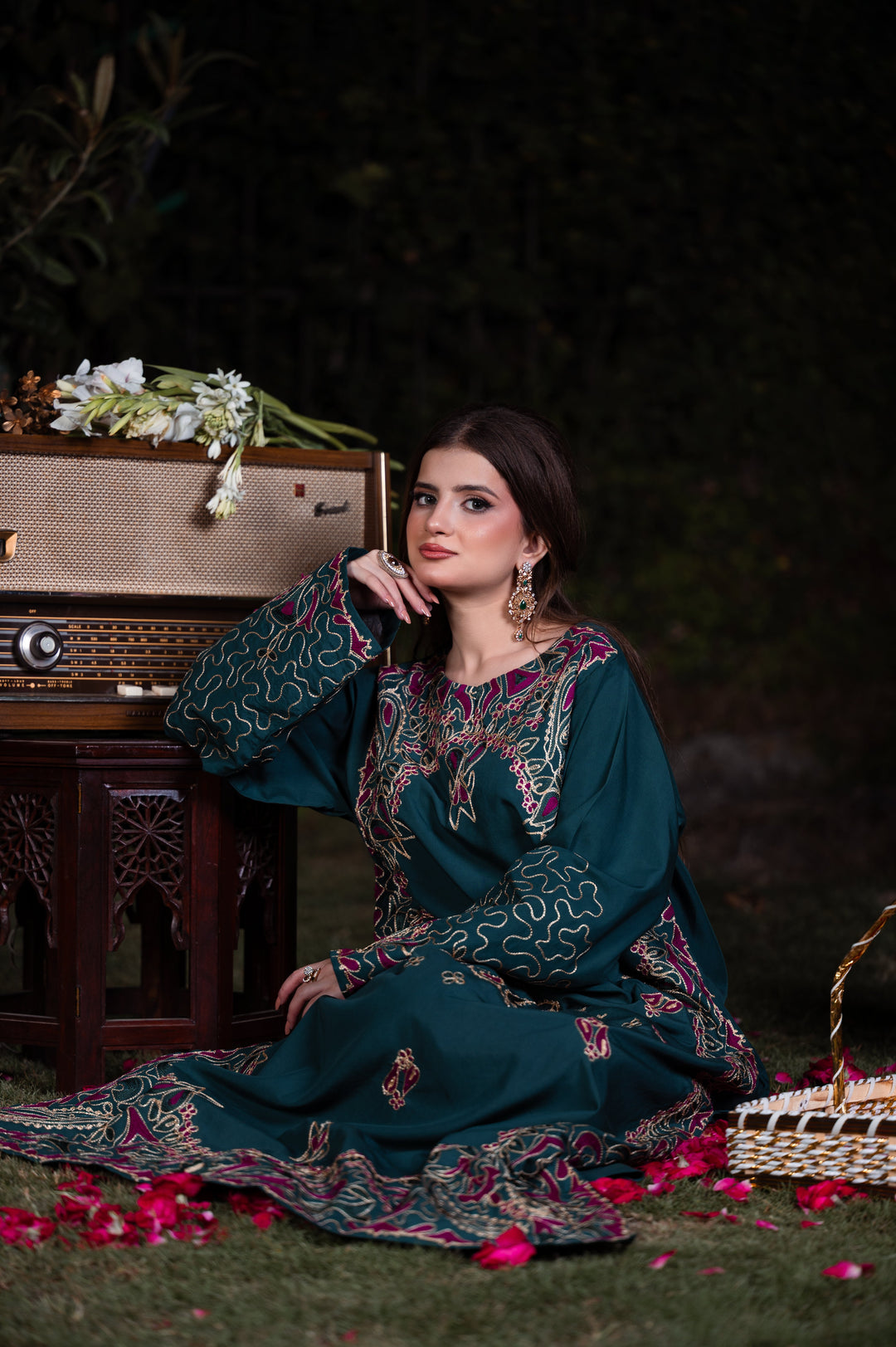 Sitaray by Reezas Women Pret Silk Embroidered 2 Piece Bahaar - Festive Collection