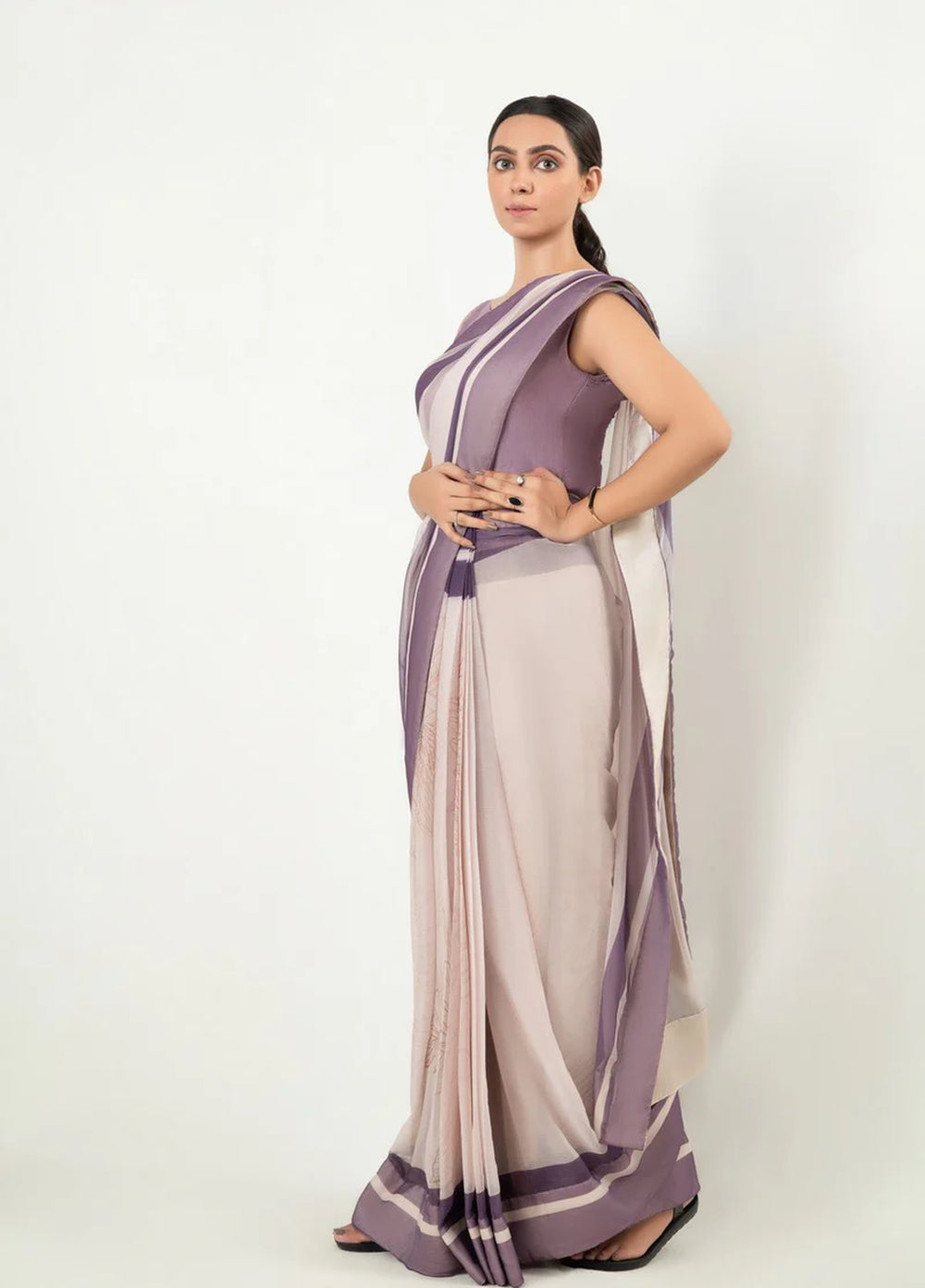 Imran Aftab RTW Printed Chiffon 3 Piece Suit IASC 19 - Festive Collection