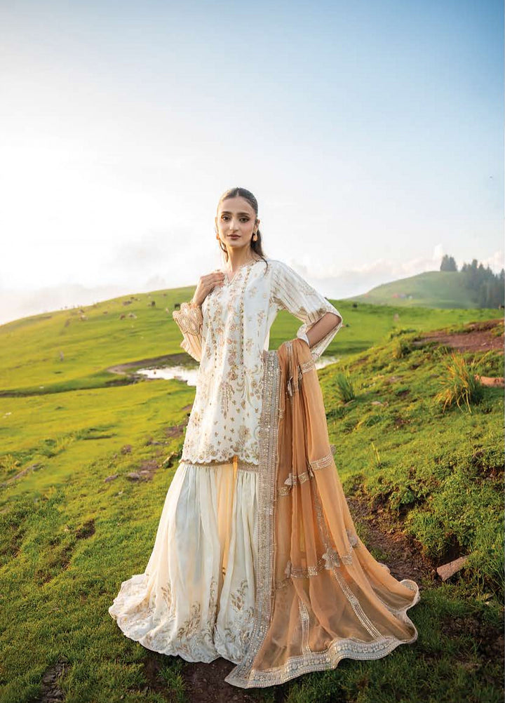 Dastaan by Zebtan Unstitched Embroidered Tassal Silk 3 Piece Suit ZB26UD DZ-03 - Festive Collection