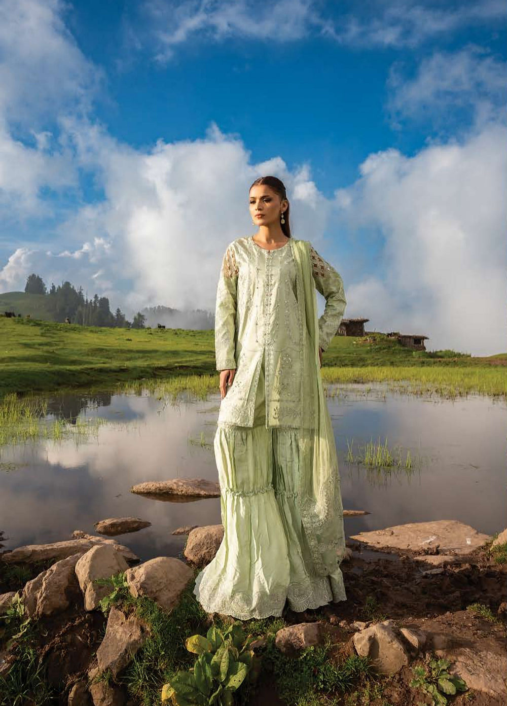 Dastaan by Zebtan Unstitched Embroidered Tassal Silk 3 Piece Suit ZB26UD DZ-05 - Festive Collection