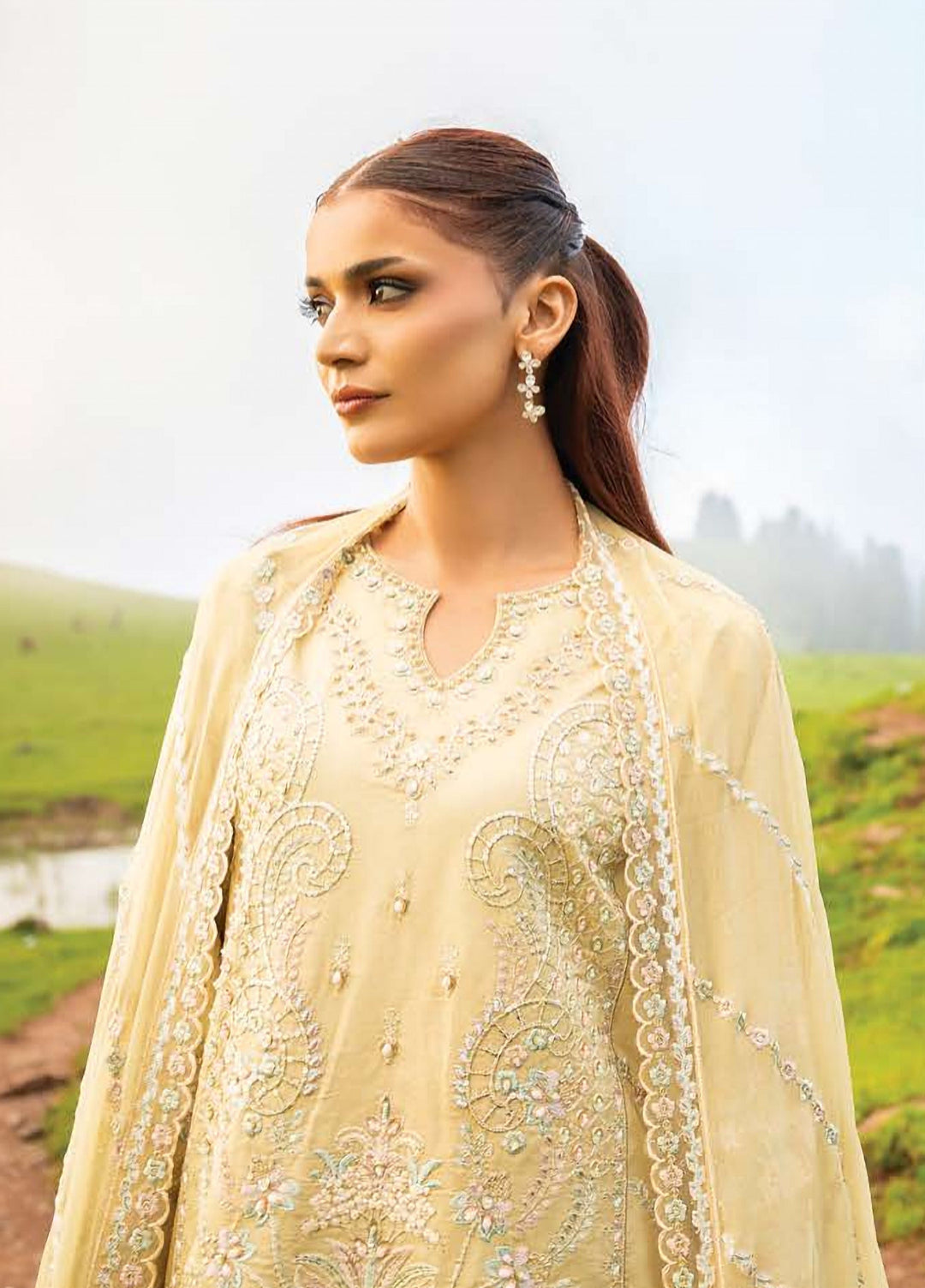 Dastaan by Zebtan Unstitched Embroidered Tassal Silk 3 Piece Suit ZB26UD DZ-07 - Festive Collection