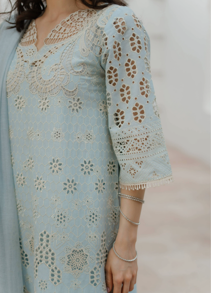 Manara by Maria RTW Embroidered Schiffli 3 Piece Suit MN26RF Daffodil M-02 - Festive Collection