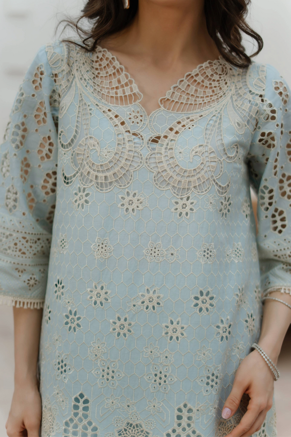 Manara by Maria Embroidered Chikankari 3 Piece Suit DAFFODIL - Festive Collection