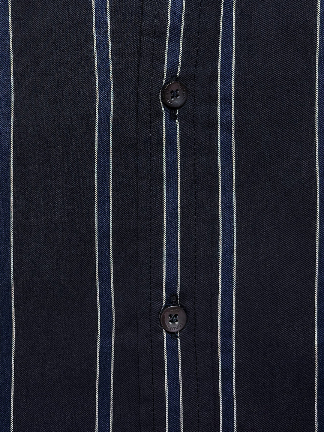 Brumano Ready To Wear Shirts Men 1 Piece Cotton Dark Blue Striped Shirt With Button Down Collar 0-31-025-4492 - Summer Collection