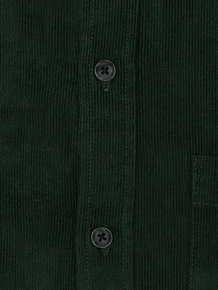 Brumano Ready To Wear Shirts Men 1 Piece Cotton Dark Green Corduroy Shirt 0-31-025-4477 - Summer Collection