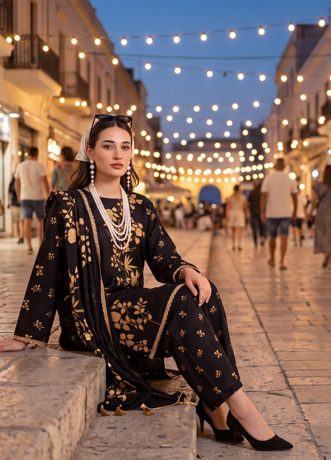 Coco by Al Zohaib RTW Printed Cambric 3 Piece Suit AZ26RCC D-02 - Casual Collection