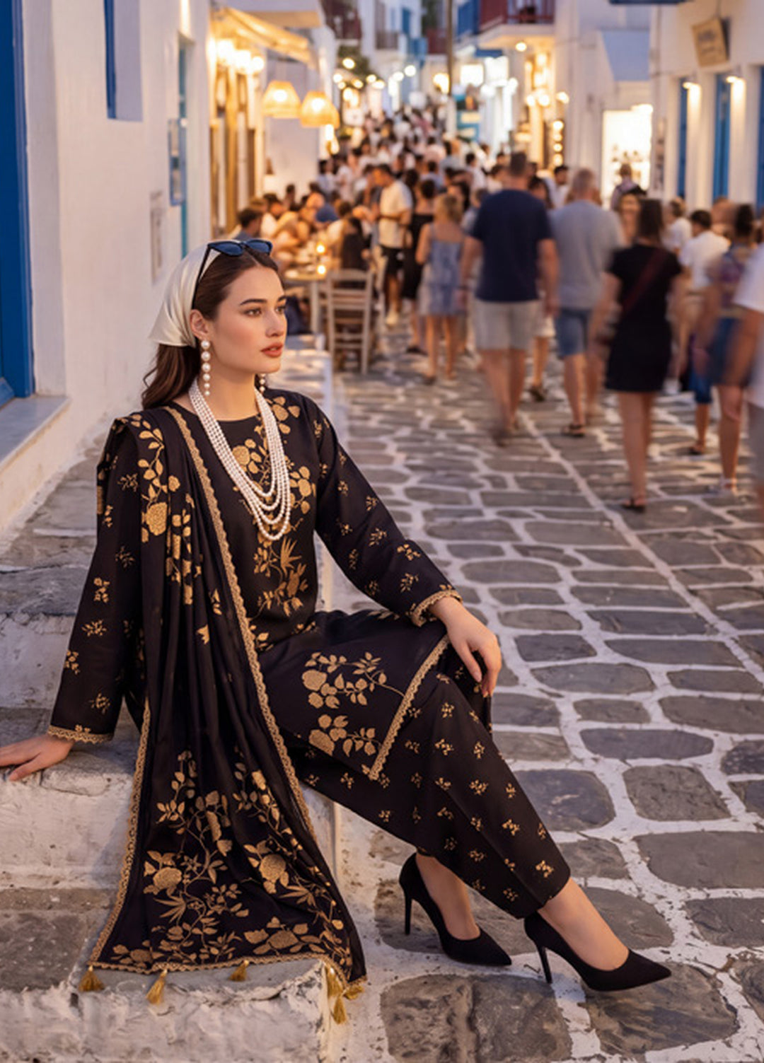 Coco by Al Zohaib RTW Printed Cambric 3 Piece Suit AZ26RCC D-02 - Casual Collection