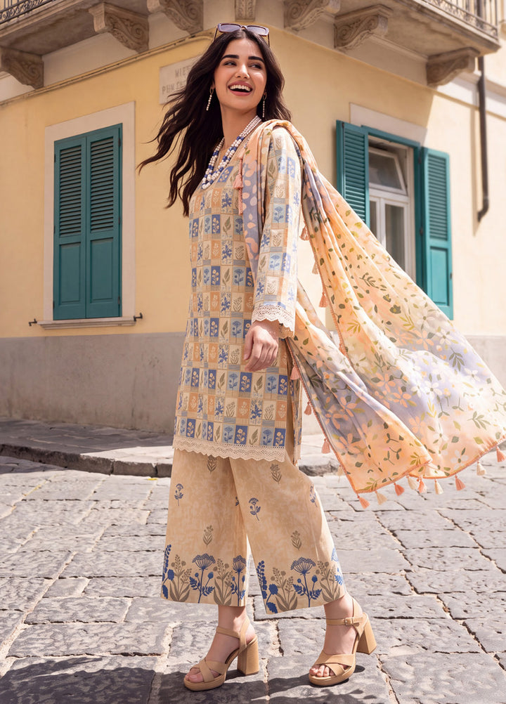 Coco by Al Zohaib RTW Printed Cambric 3 Piece Suit AZ26RCC D-04 - Casual Collection
