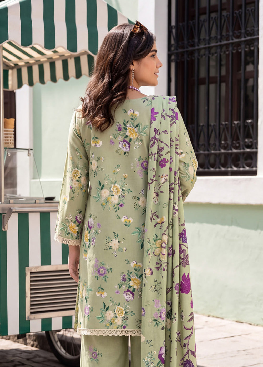 Coco by Al Zohaib RTW Printed Cambric 3 Piece Suit AZ26RCC D-06 - Casual Collection