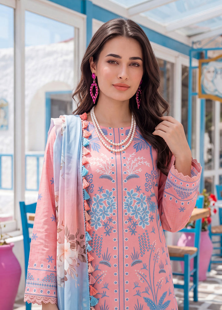 Coco by Al Zohaib Unstitched Printed Cambric 3 Piece Suit AZ26UCC D-07 - Casual Collection