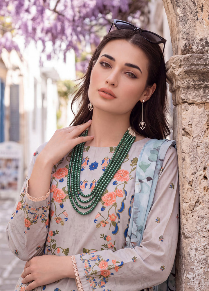 Coco by Al Zohaib RTW Printed Cambric 3 Piece Suit AZ26RCC D-08 - Casual Collection