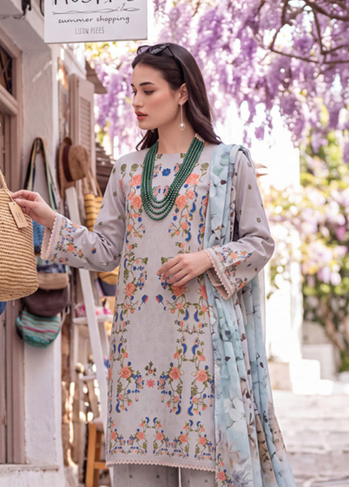 Coco by Al Zohaib RTW Printed Cambric 3 Piece Suit AZ26RCC D-08 - Casual Collection