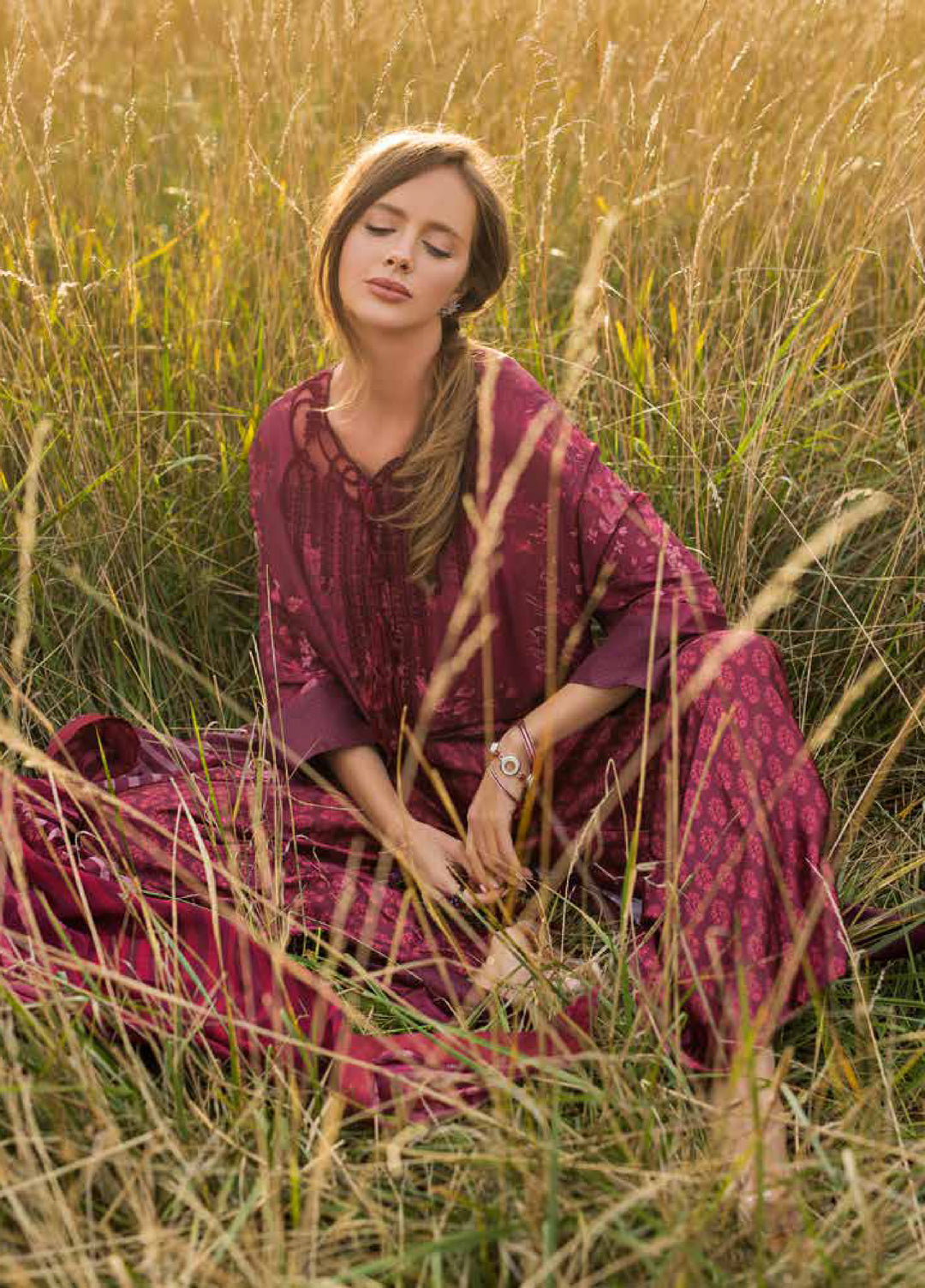 Sobia Nazir Satin Unstitched Printed 3 Piece Suits SN25SF D-10 - Festive Collection.