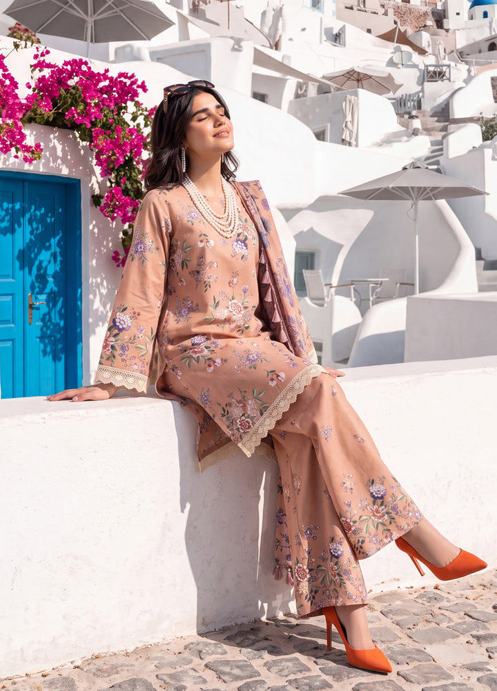 Coco by Al Zohaib RTW Printed Cambric 3 Piece Suit AZ26RCC D-10 - Casual Collection