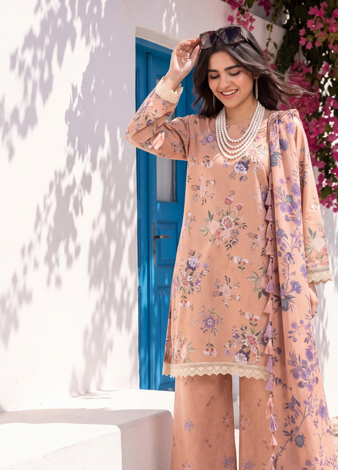 Coco by Al Zohaib Unstitched Printed Cambric 3 Piece Suit AZ26UCC D-10 - Casual Collection