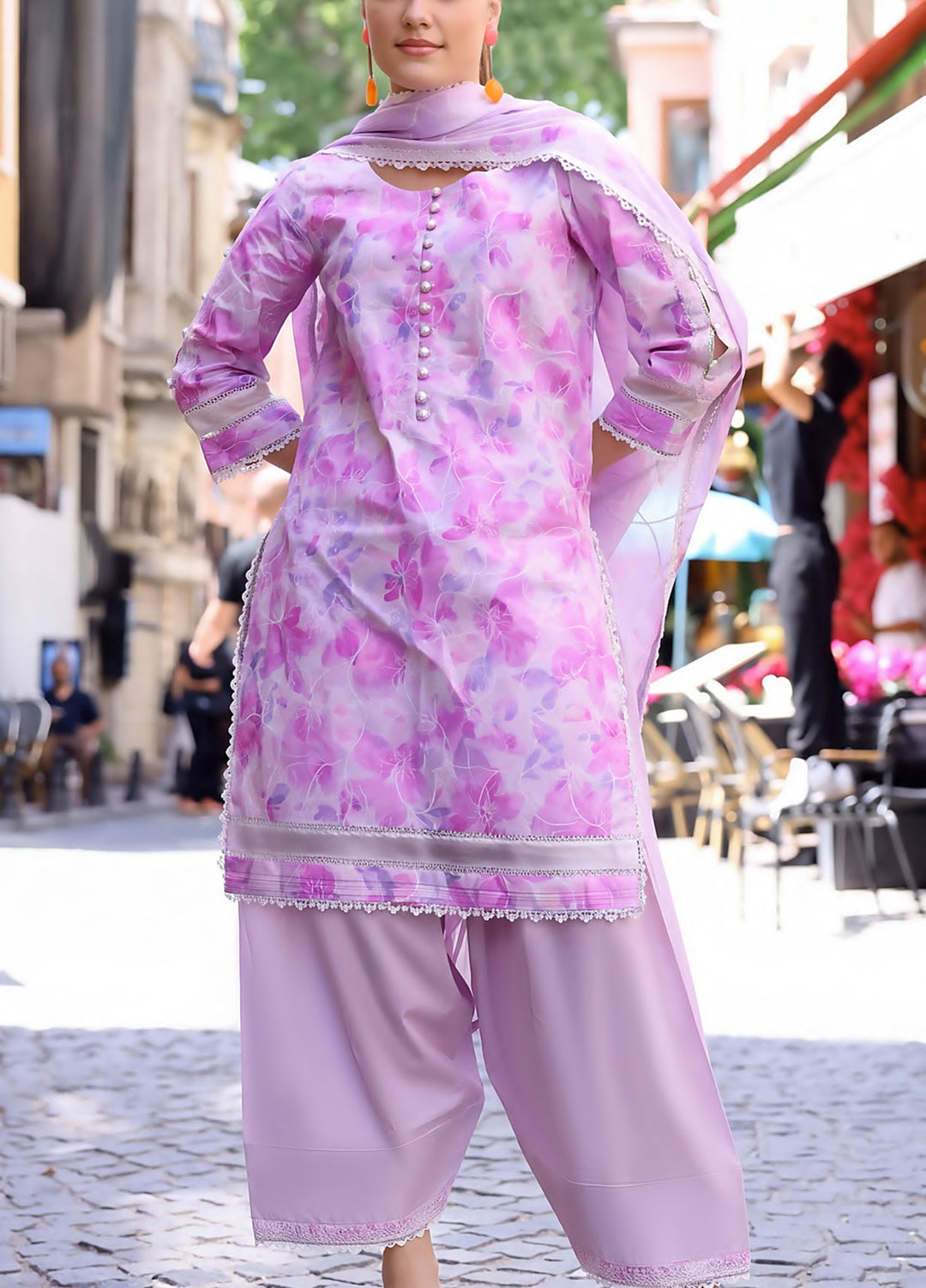 Al Zohaib Dhagakari Unstitched Embroidered Lawn 3 Piece Suit AZ26UD D-03 - Casual Collection