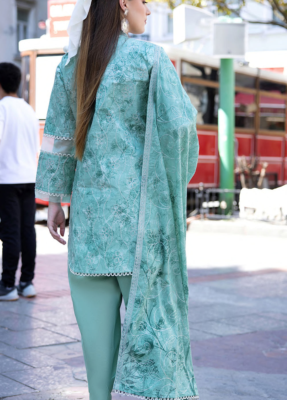 Al Zohaib Dhagakari Unstitched Embroidered Lawn 3 Piece Suit AZ26UD D-06 - Casual Collection