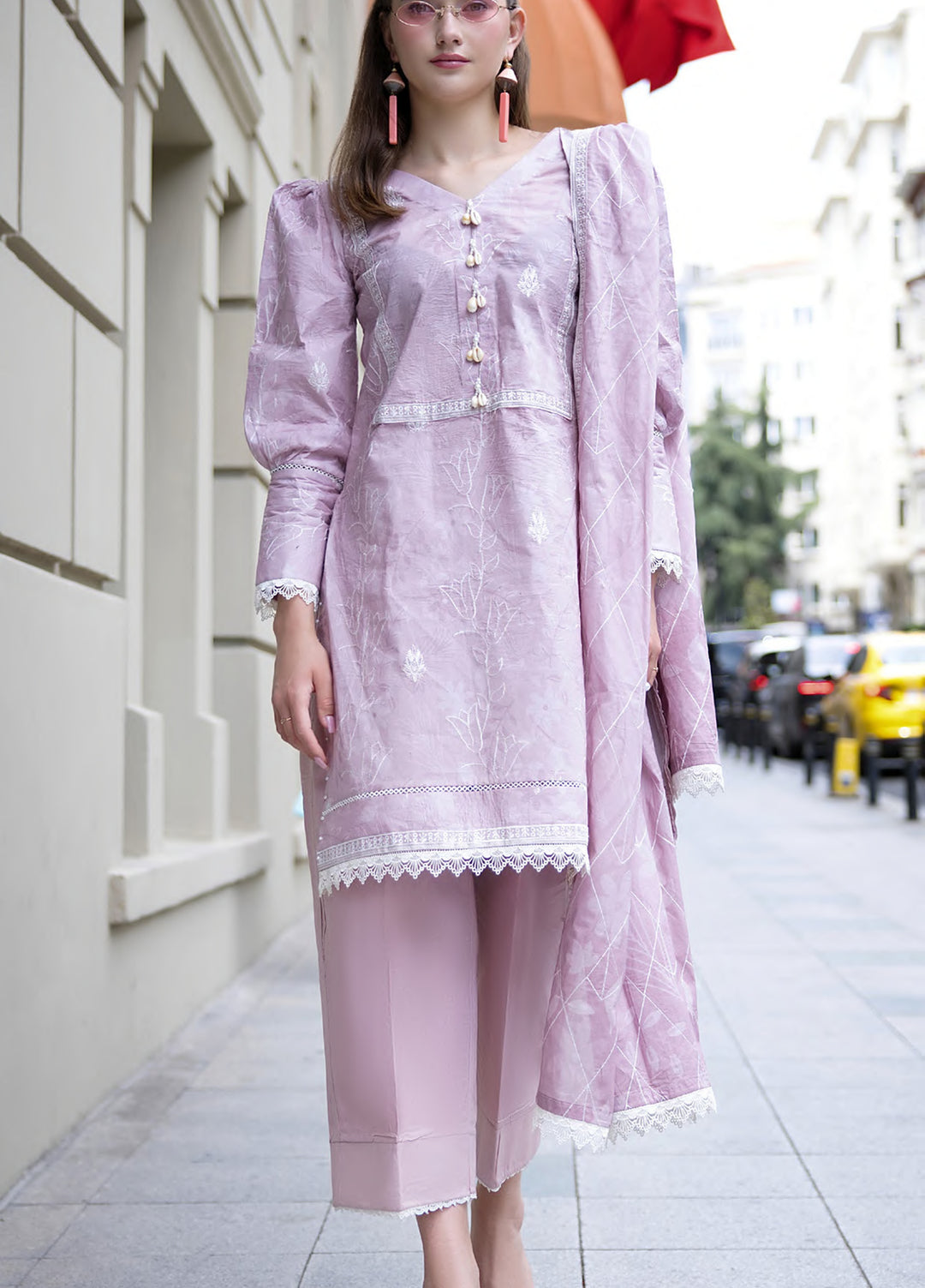 Al Zohaib Dhagakari Unstitched Embroidered Lawn 3 Piece Suit AZ26UD D-09 - Casual Collection
