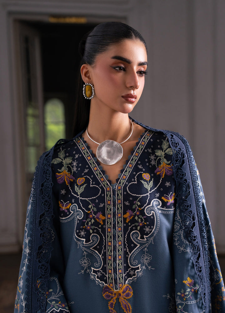 Dulzura by Bin Ilyas Unstitched Embroidered Leather Peach 3 Piece Suit BI26UPD 1023A - Leather Collection