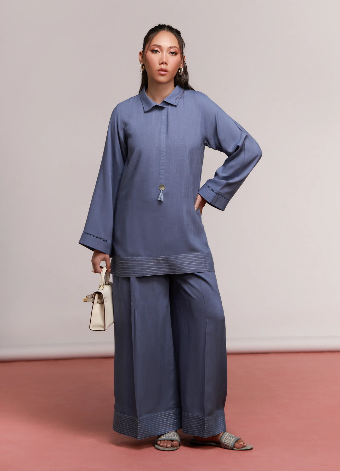 House of Meem RTW Solids Linen 2 Piece Suit Dusk Casual Collection