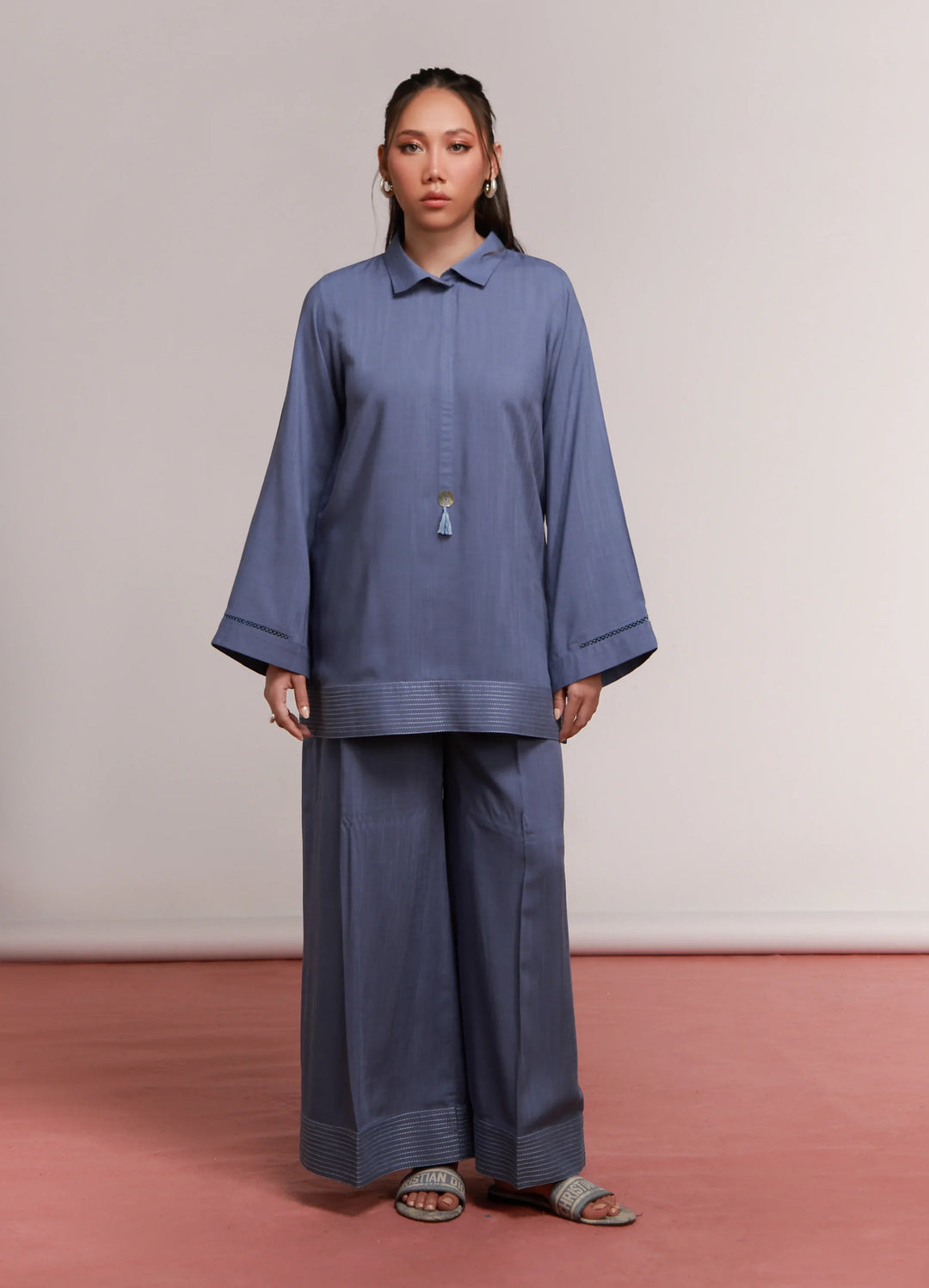 House of Meem RTW Solids Linen 2 Piece Suit Dusk Casual Collection