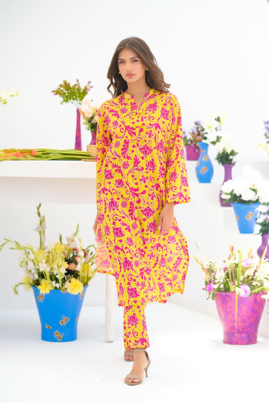 Dhaga Women Pret Printed 2 Piece Lawn Matching Separate FW24DSP005 - Summer Collection