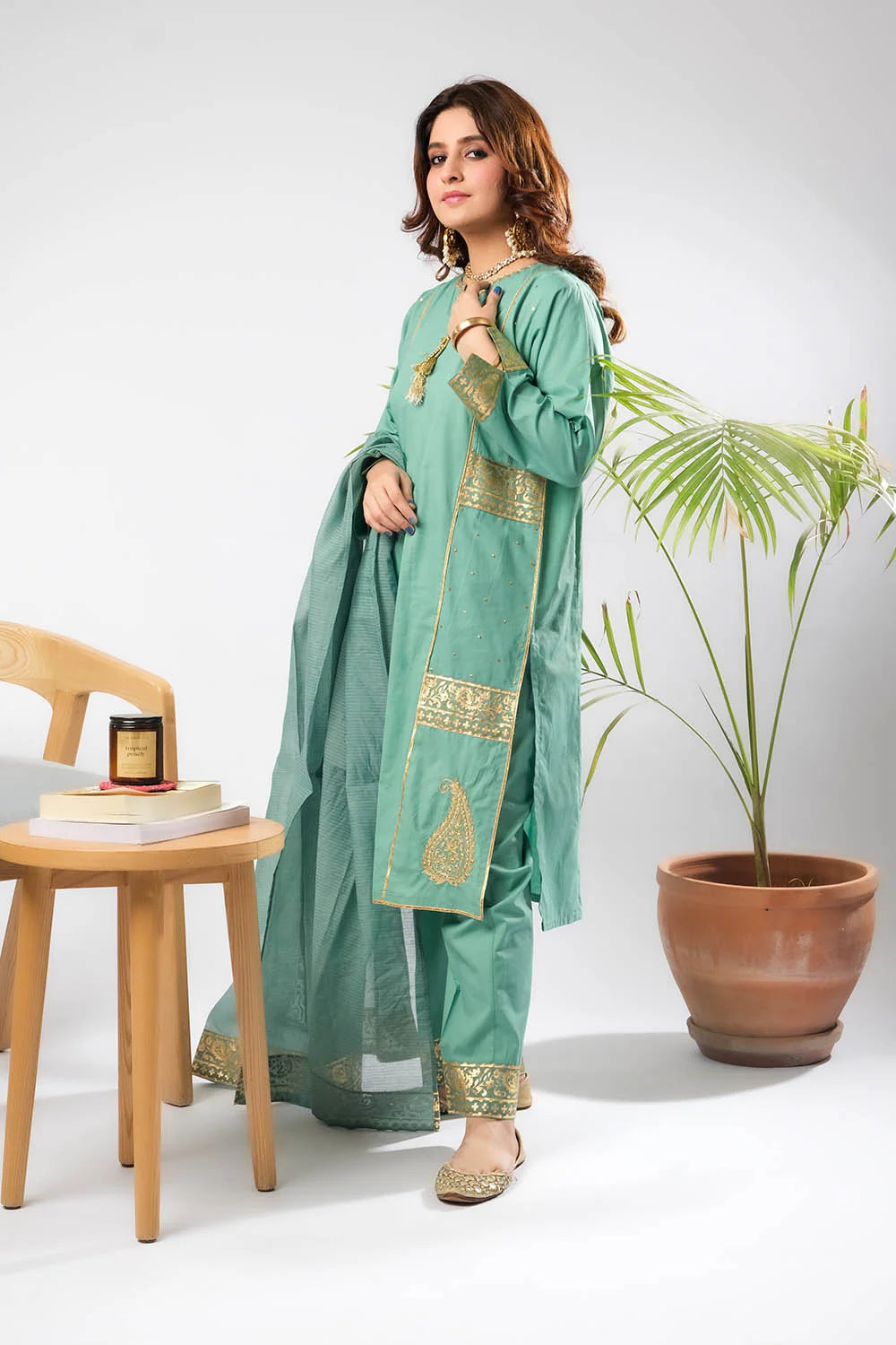 Senorita Women Embroidered Cotton 3 Piece Suit LBD-03395 - Casual Collection
