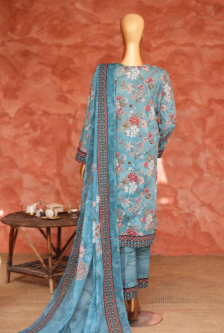 Elegant by HZ Textiles Unstitched Embroidered Lawn 3 Piece Suit EC-1048 Festive Collection