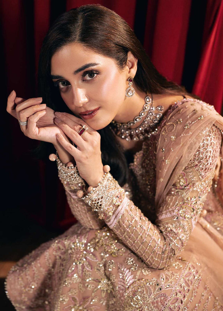 Seranade by Elaf Unstitched Embroidered Poly Net 3 Piece Suit EL26USW Valentina FHM-03 - Wedding Collection