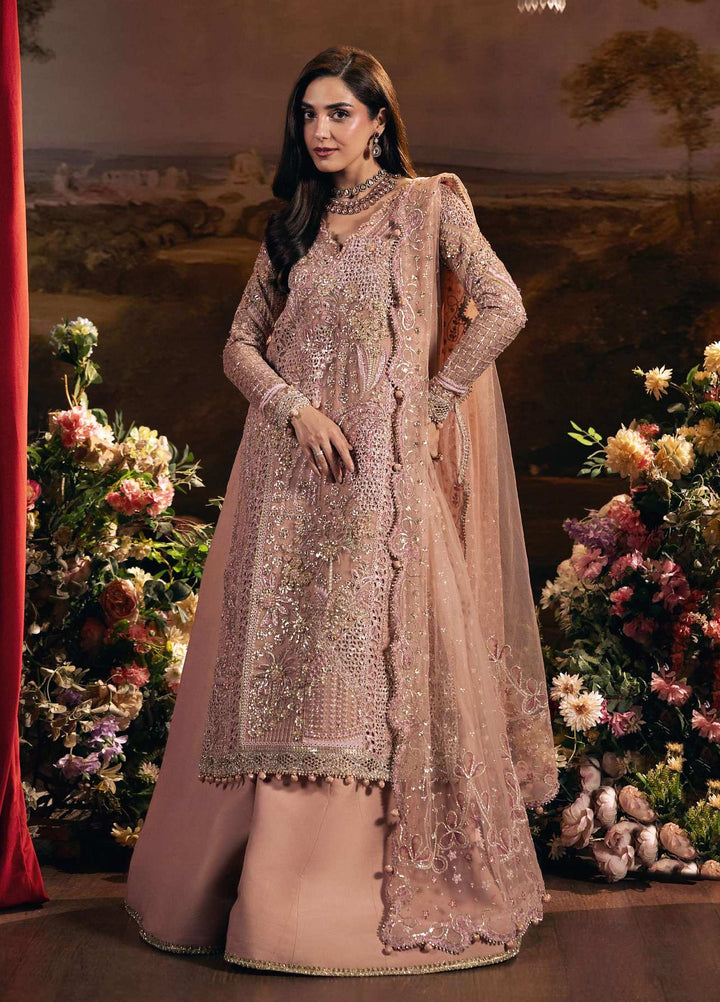Seranade by Elaf Unstitched Embroidered Poly Net 3 Piece Suit EL26USW Valentina FHM-03 - Wedding Collection
