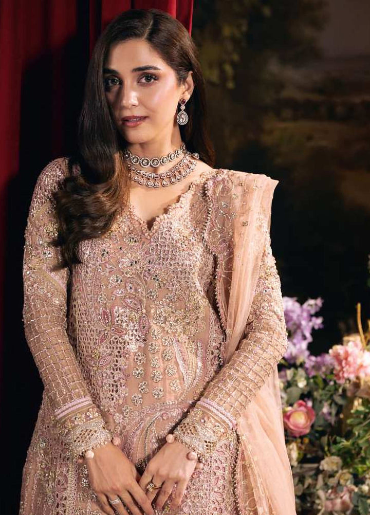 Seranade by Elaf Unstitched Embroidered Poly Net 3 Piece Suit EL26USW Valentina FHM-03 - Wedding Collection