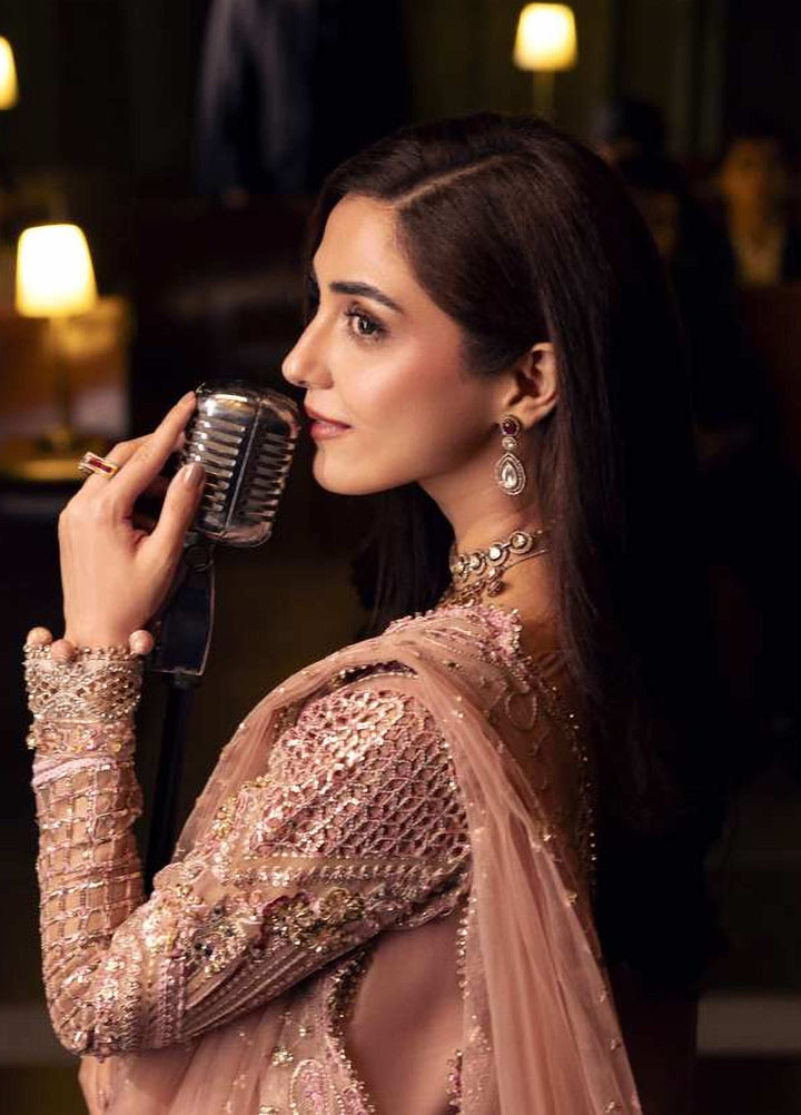 Seranade by Elaf Unstitched Embroidered Poly Net 3 Piece Suit EL26USW Valentina FHM-03 - Wedding Collection