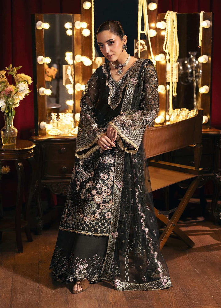 Seranade by Elaf Unstitched Embroidered Poly Net 3 Piece Suit EL26USW Masquerade EHM 05 - Wedding Collection