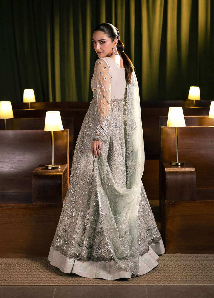 Seranade by Elaf Unstitched Embroidered Organza 3 Piece Suit EL26USW Moonveil EHM-06 - Wedding Collection