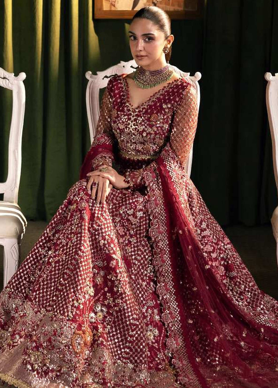 Seranade by Elaf Unstitched Embroidered Organza 2 Piece Suit EL26USW Amour FHM 07 - Wedding Collection