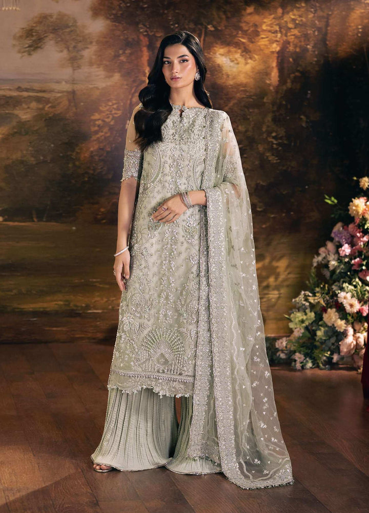 Seranade by Elaf Unstitched Embroidered Organza 3 Piece Suit EL26USW Elysia FHM-08 - Wedding Collection
