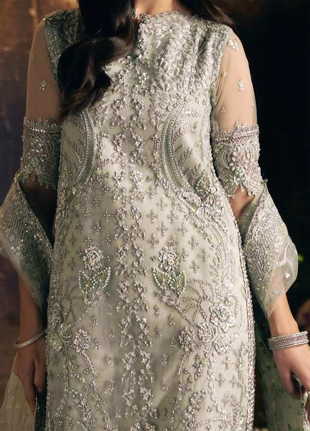 Seranade by Elaf Unstitched Embroidered Organza 3 Piece Suit EL26USW Elysia FHM-08 - Wedding Collection