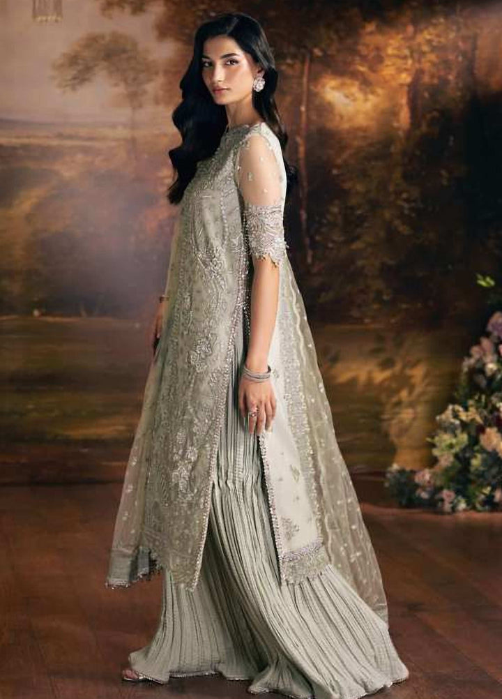 Seranade by Elaf Unstitched Embroidered Organza 3 Piece Suit EL26USW Elysia FHM-08 - Wedding Collection