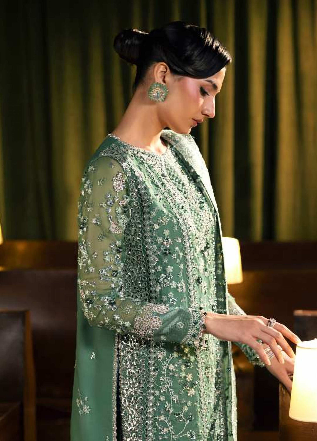 Seranade by Elaf Unstitched Embroidered Organza 3 Piece Suit EL26USW Verdella FHM 10 - Wedding Collection