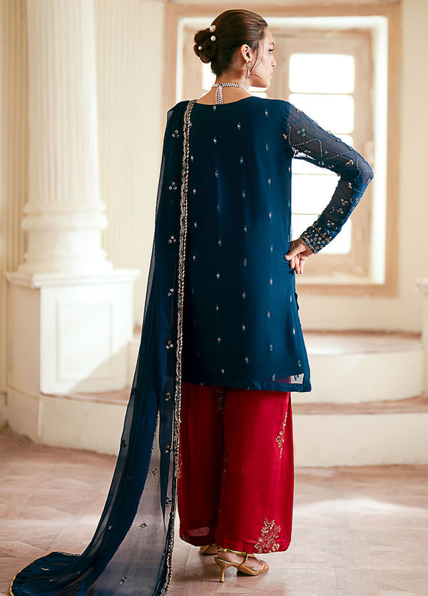 Elinor by Sahane Pret Embroidered Chiffon 3 Piece Suit EL-1807 Megeve - Festive Collection