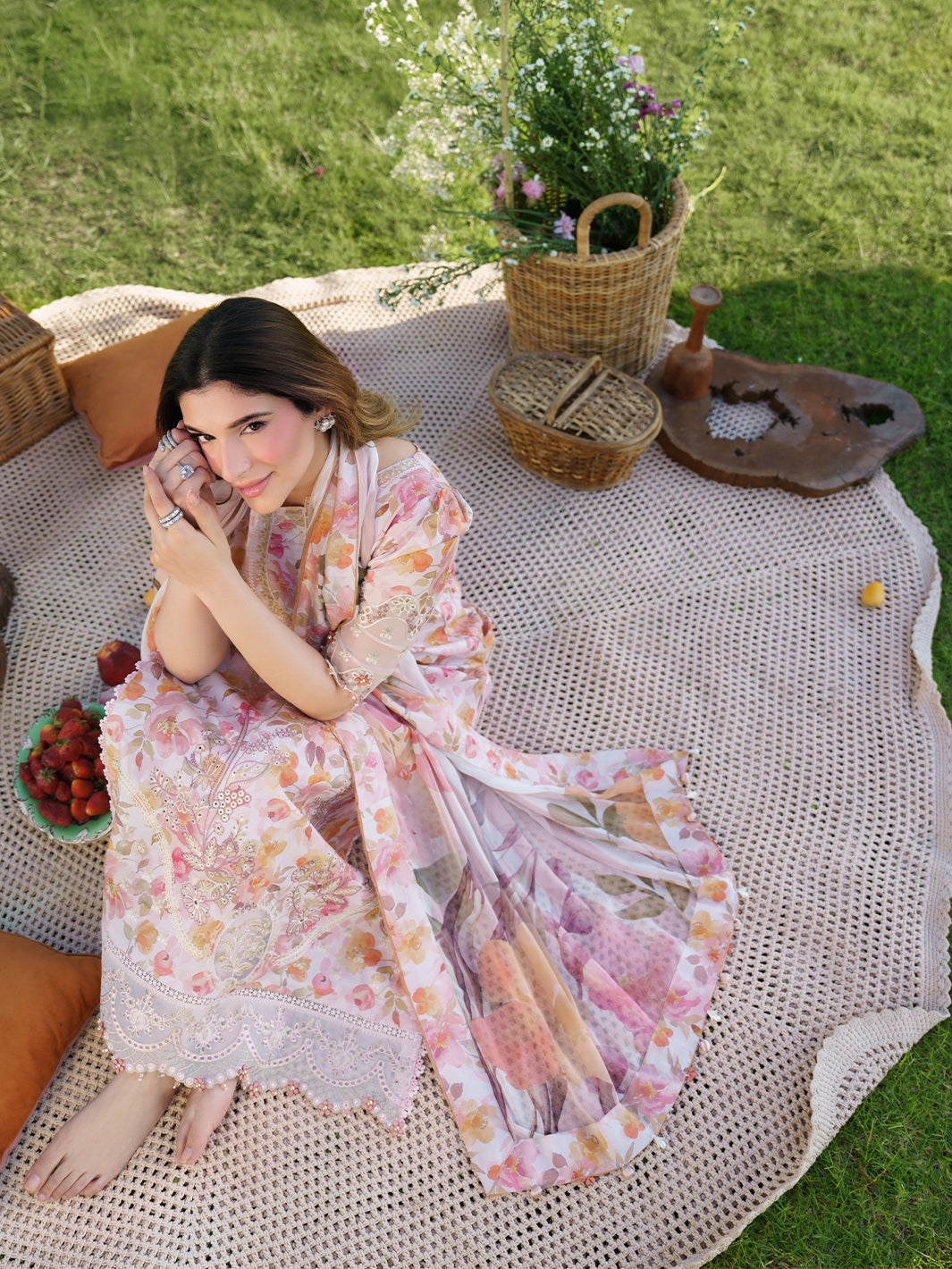 Sunset Muse by Izel Unstitched Embroidered Lawn 3 Piece Suit Elah - Eid Collection