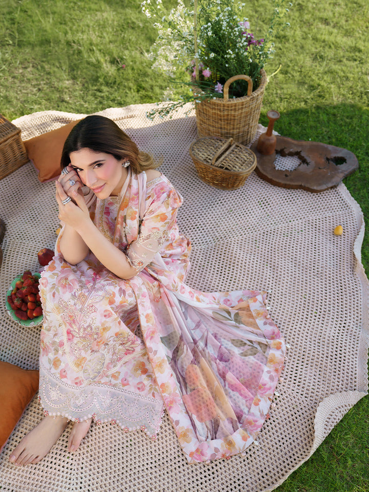 Sunset Muse by Izel Unstitched Embroidered Lawn 3 Piece Suit Elah - Eid Collection