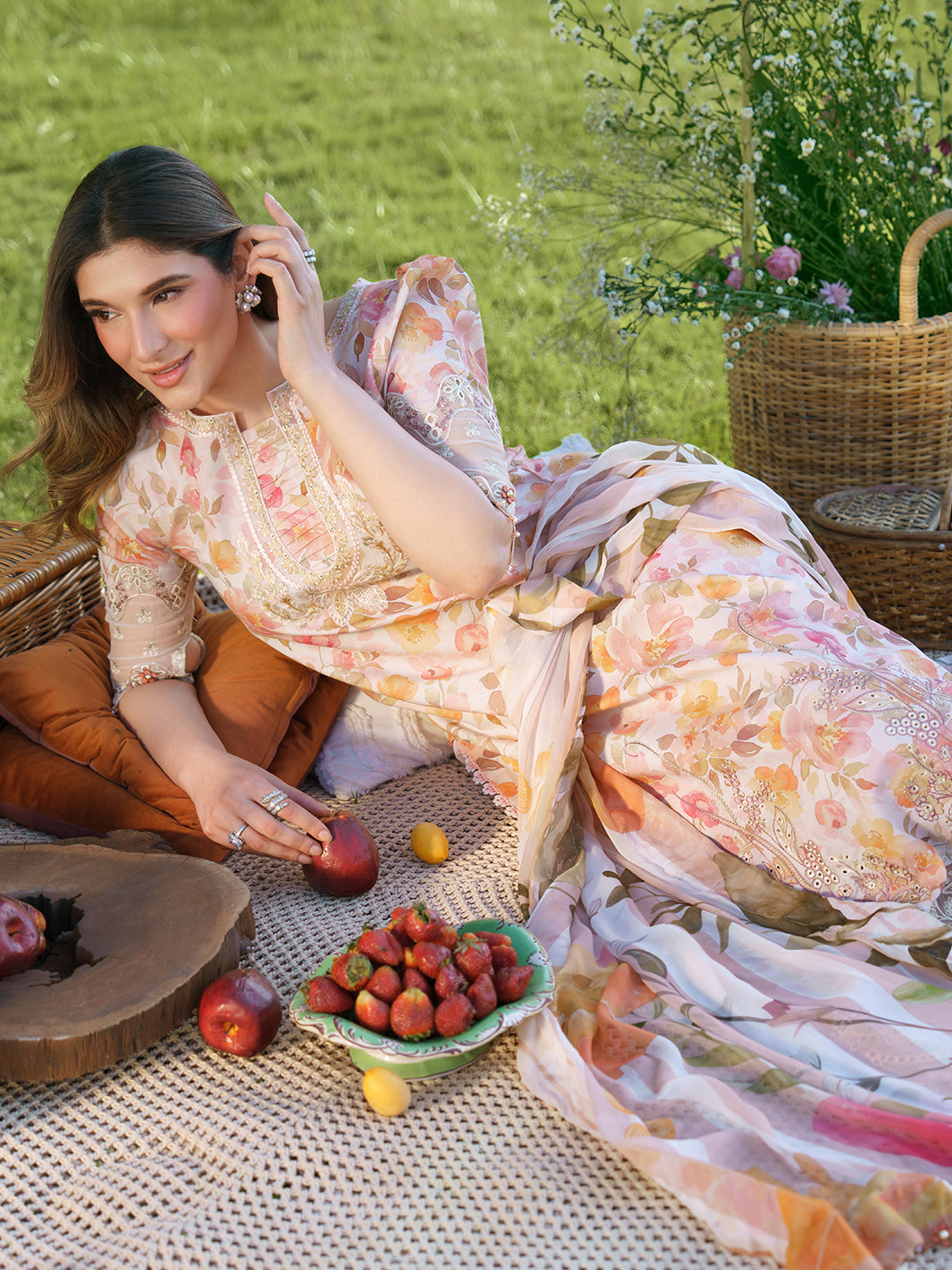 Sunset Muse by Izel Unstitched Embroidered Lawn 3 Piece Suit Elah - Eid Collection