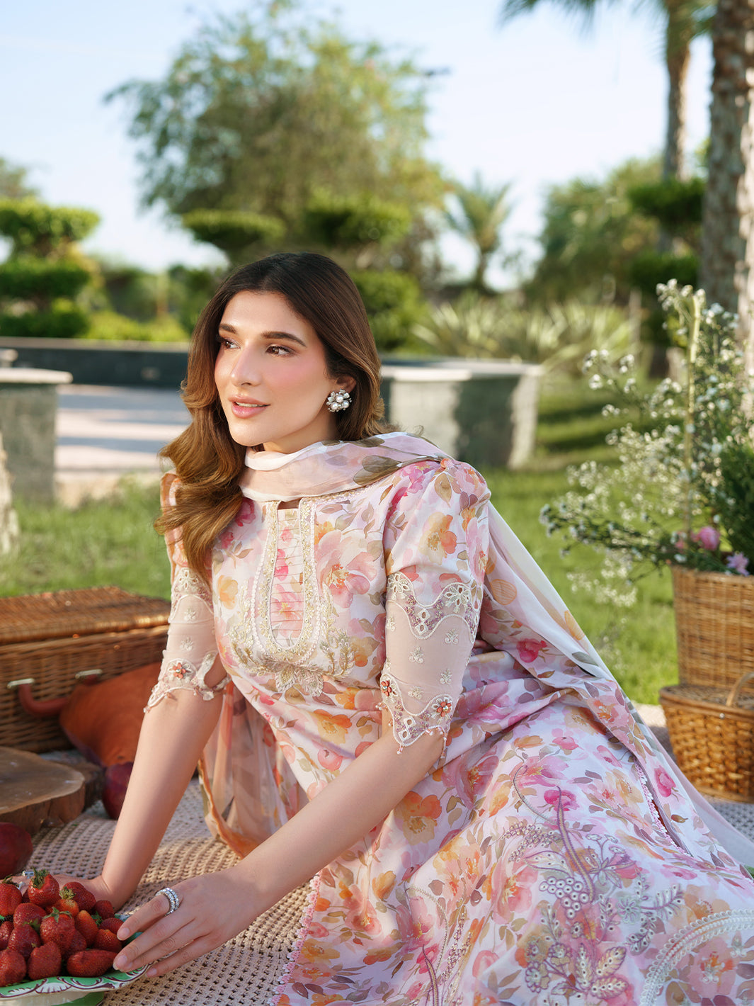 Sunset Muse by Izel Unstitched Embroidered Lawn 3 Piece Suit Elah - Eid Collection