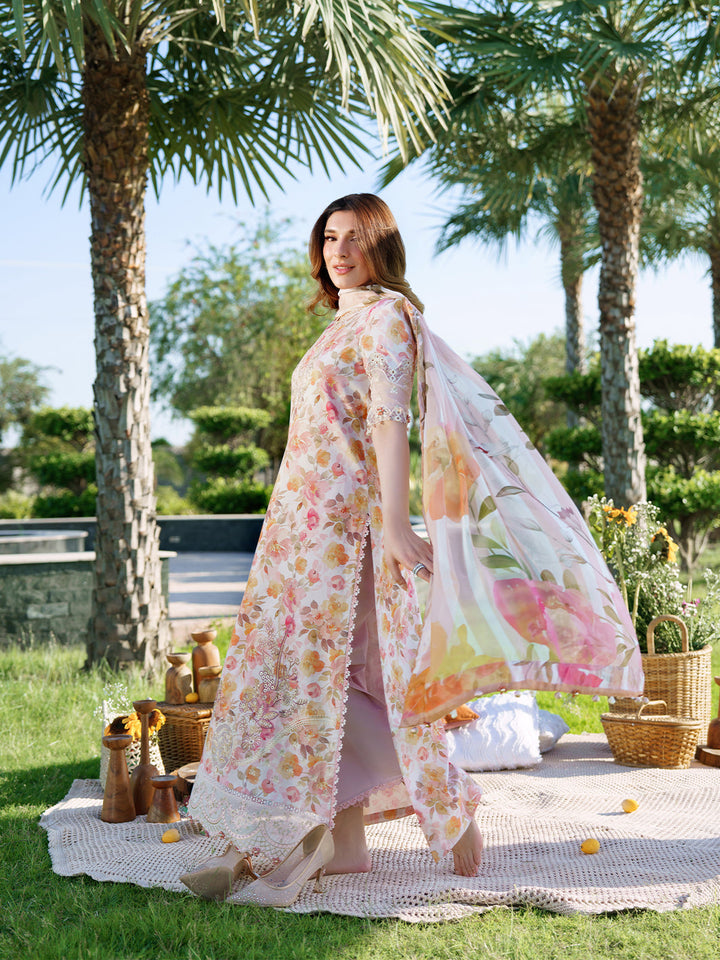 Sunset Muse by Izel Unstitched Embroidered Lawn 3 Piece Suit Elah - Eid Collection