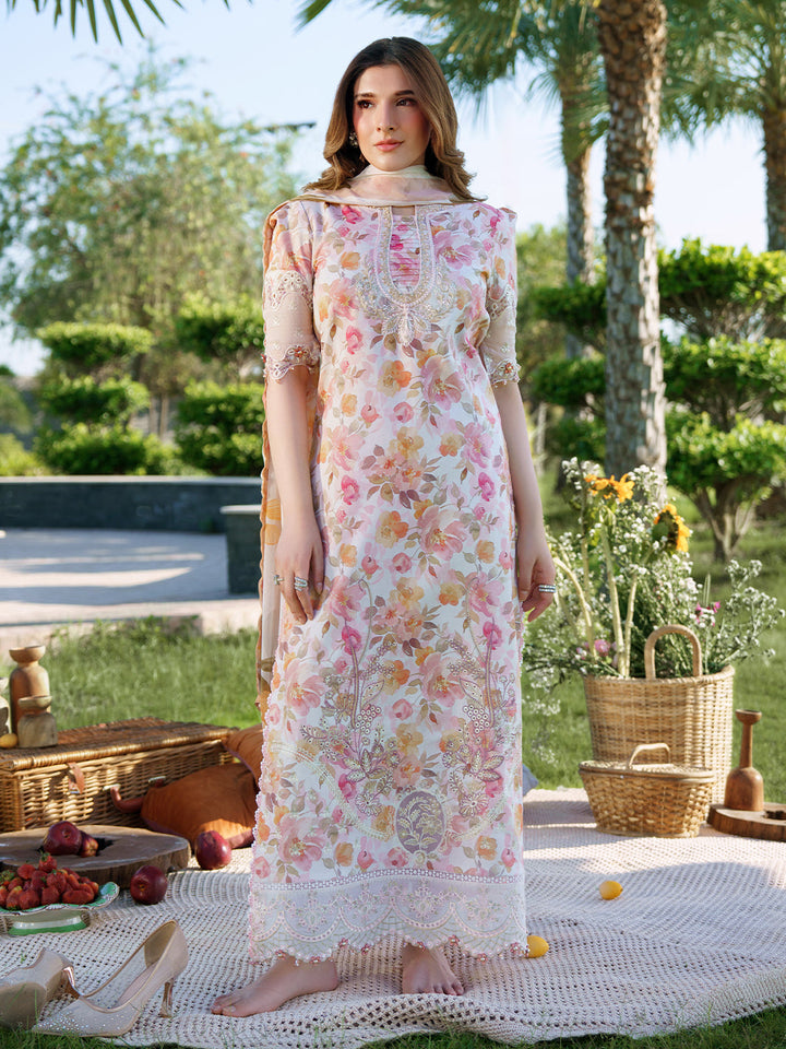 Sunset Muse by Izel Unstitched Embroidered Lawn 3 Piece Suit Elah - Eid Collection