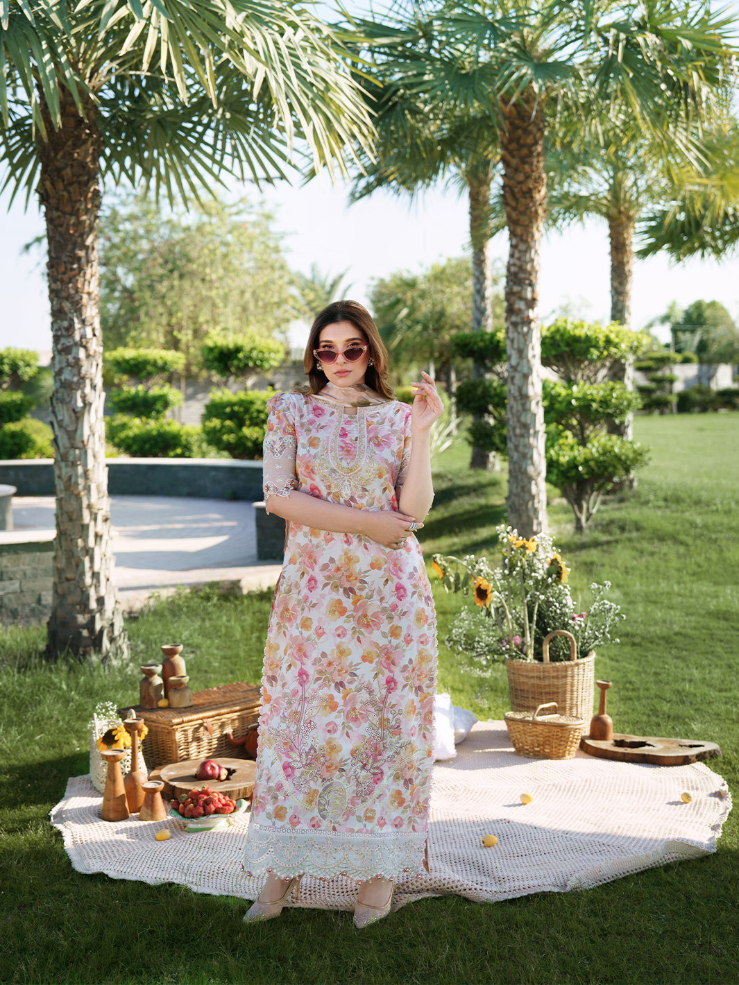 Sunset Muse by Izel Unstitched Embroidered Lawn 3 Piece Suit Elah - Eid Collection