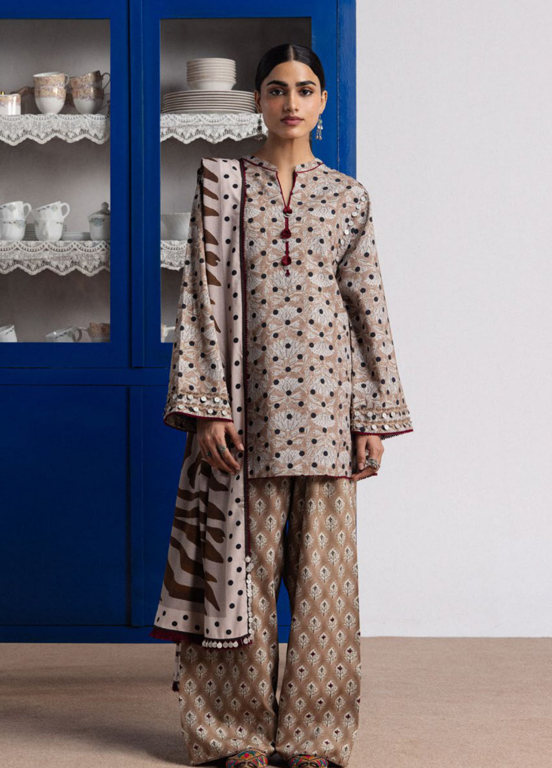 Coco by Zara Shahjahan Unstitched Printed Linen 3 Piece Suit CZ26UPL Elowen 7B - Casual Collection